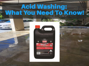 Acid washing what you need to know. Picture of hydochloric acid.